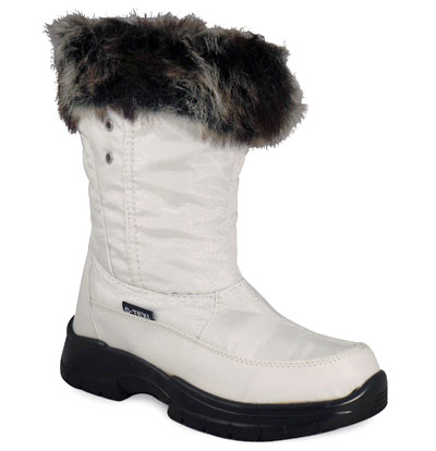 Winter White Shoes on New Ladies White Fur Ski Winter Moon Snow Boots Siz 3 9   Ebay